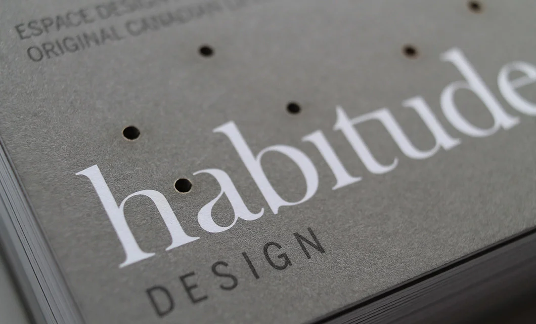 Habitude Design Laser Cut Business card by Ottawa Graphic Designer idApostle