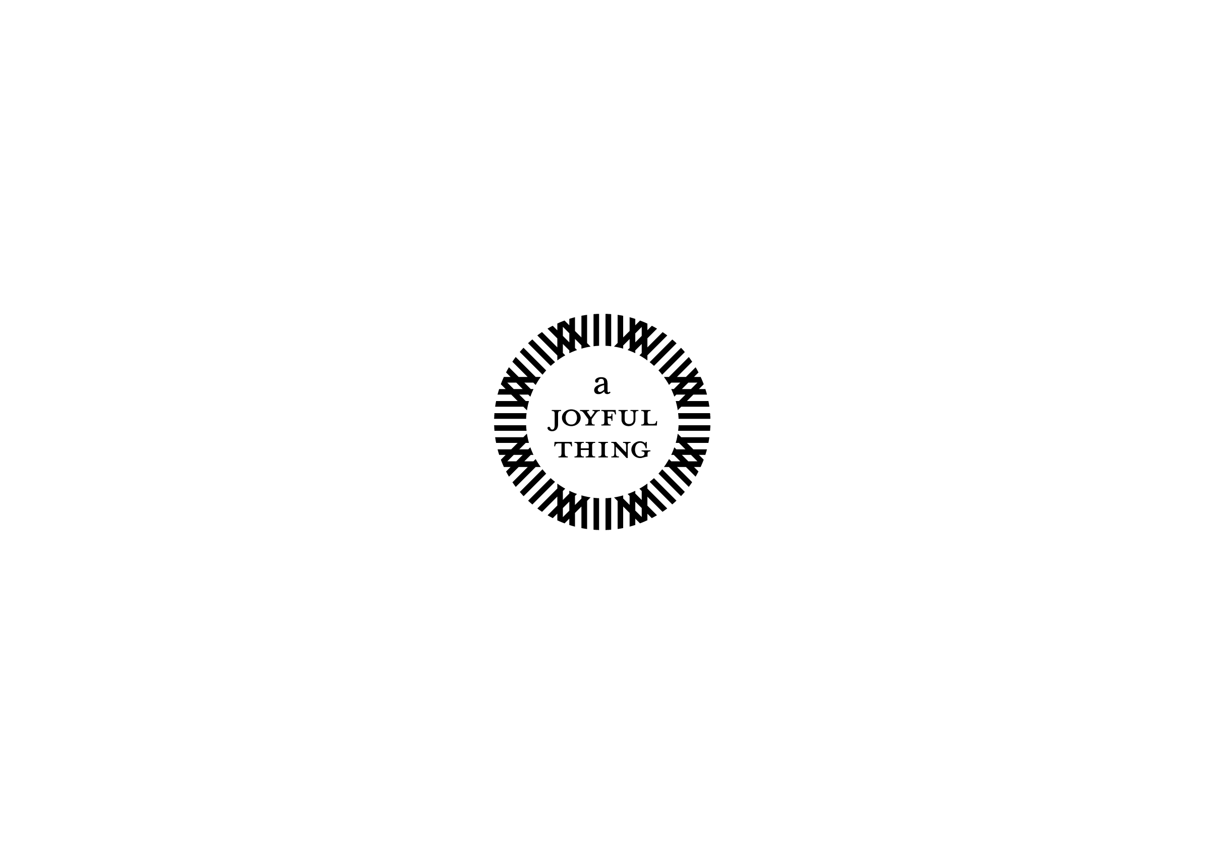 Logo Black for A Joyful Thing, a well-being company by Ottawa Graphic Design Studio idApostle