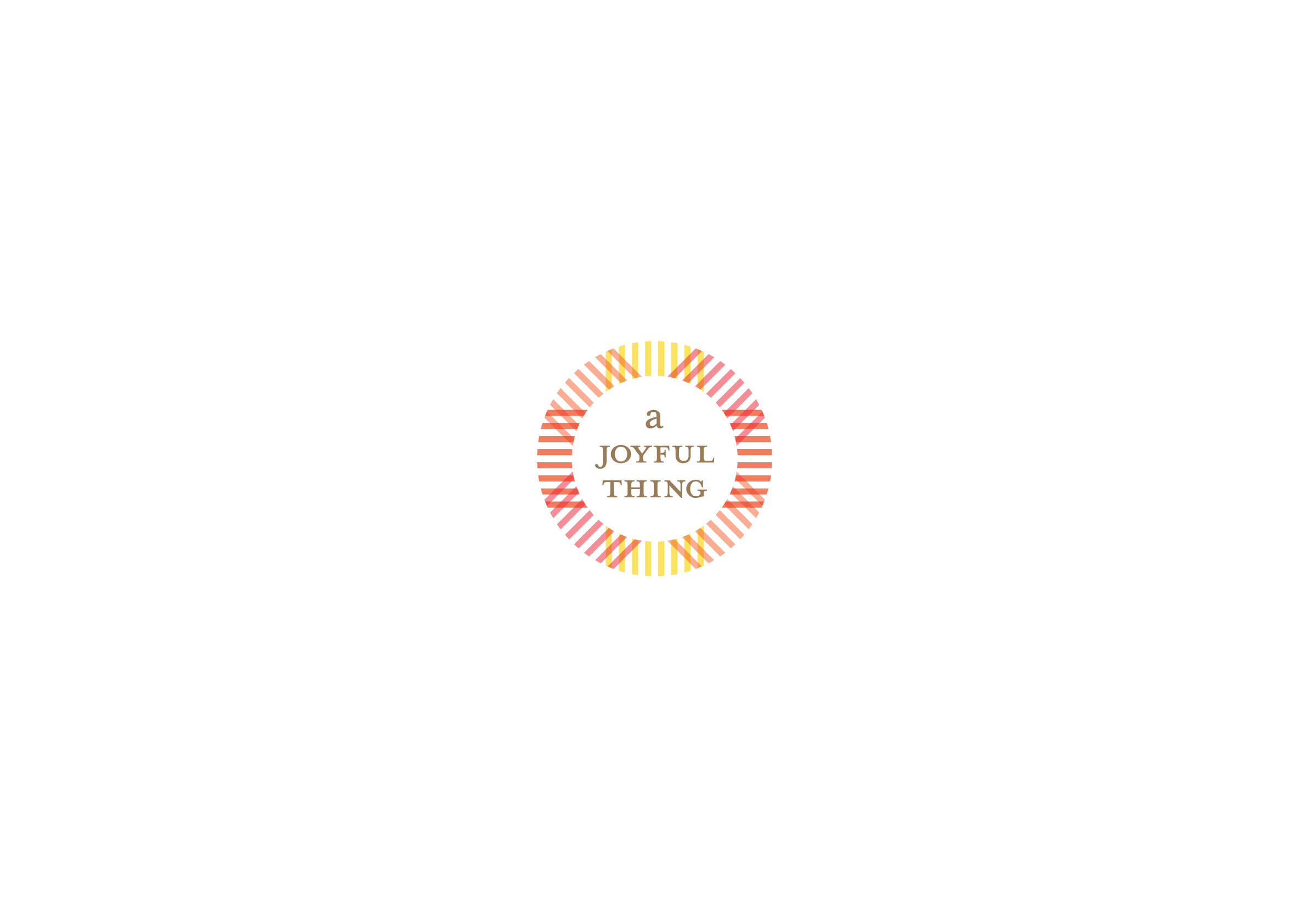 Logo for A Joyful Thing, a well-being company by Ottawa Graphic Design Studio idApostle