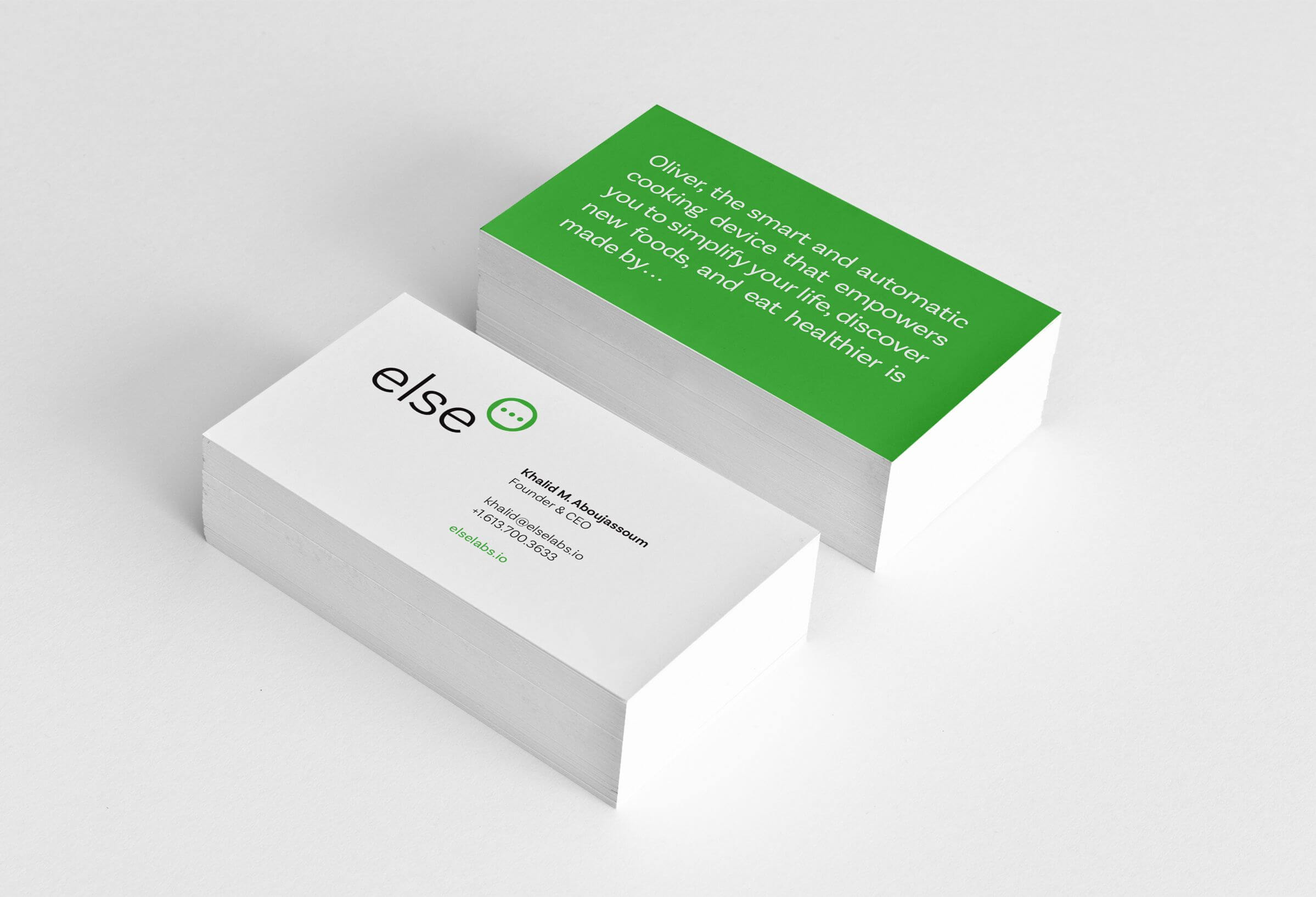 Else Labs business cards version 2 by Ottawa graphic designer idApostle