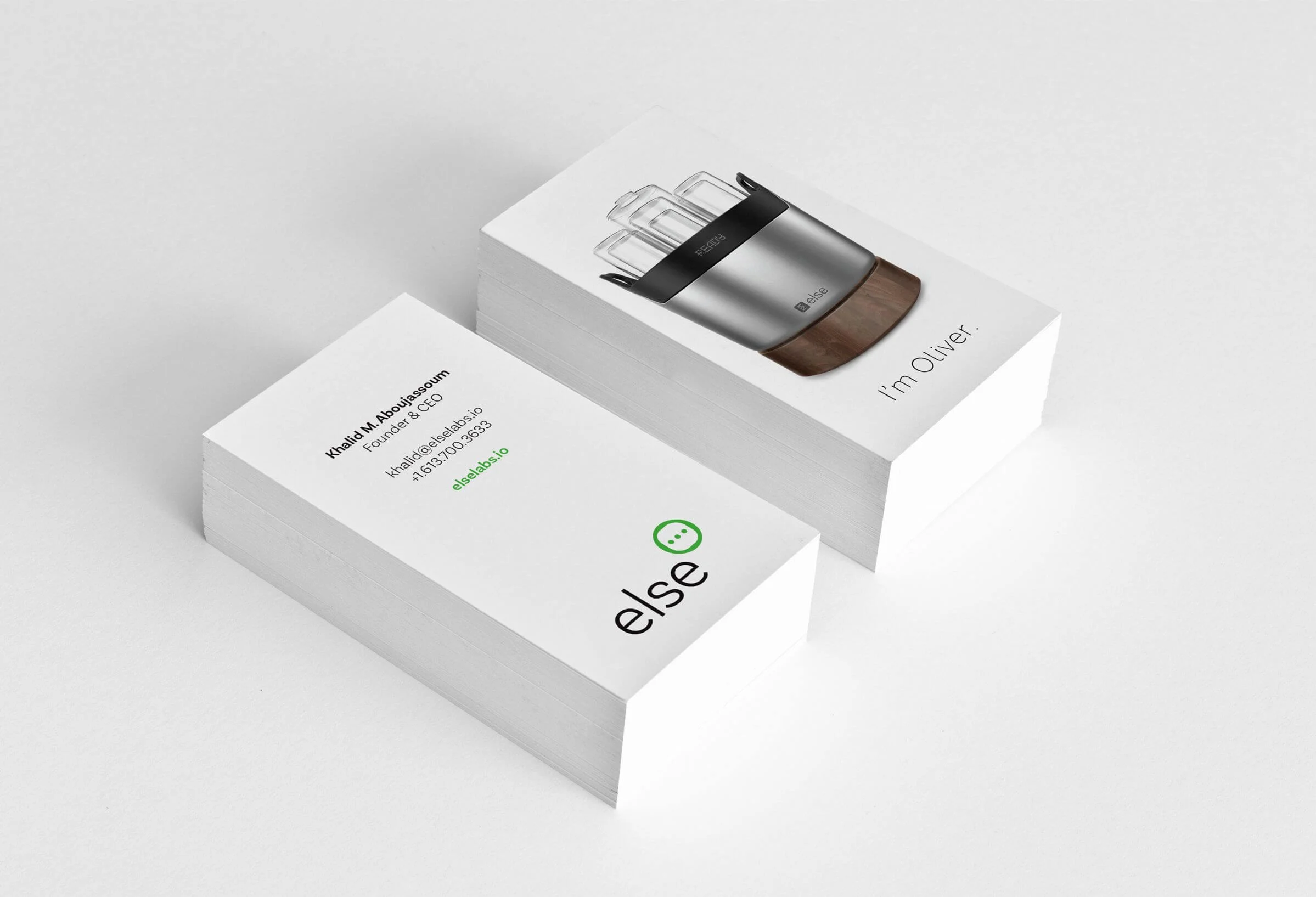 Else Labs business cards version 1 by Ottawa graphic designer idApostle