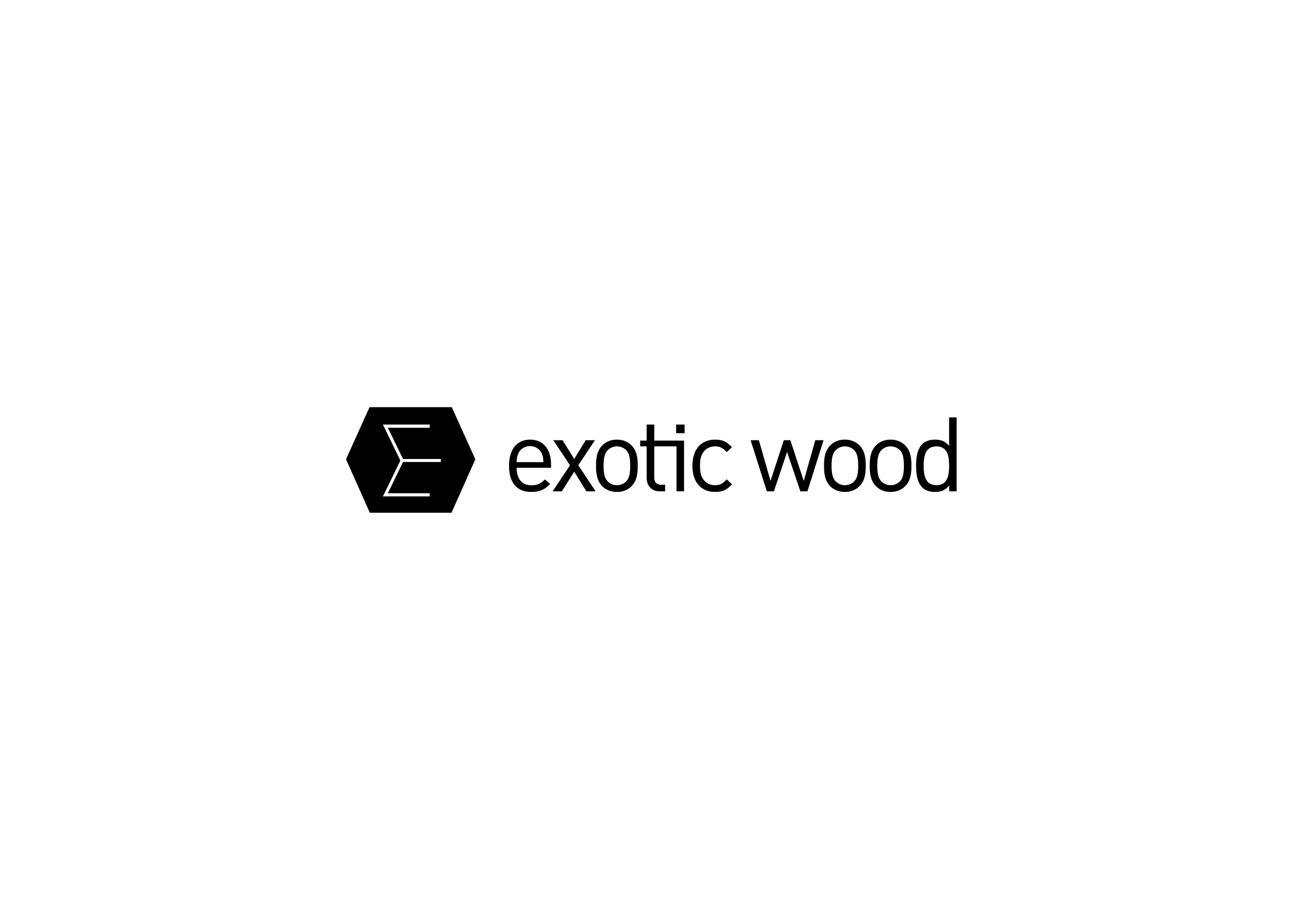 Logo Black for Exotic Wood, an Ottawa furniture manufacturer, by Graphic Design Studio idApostle