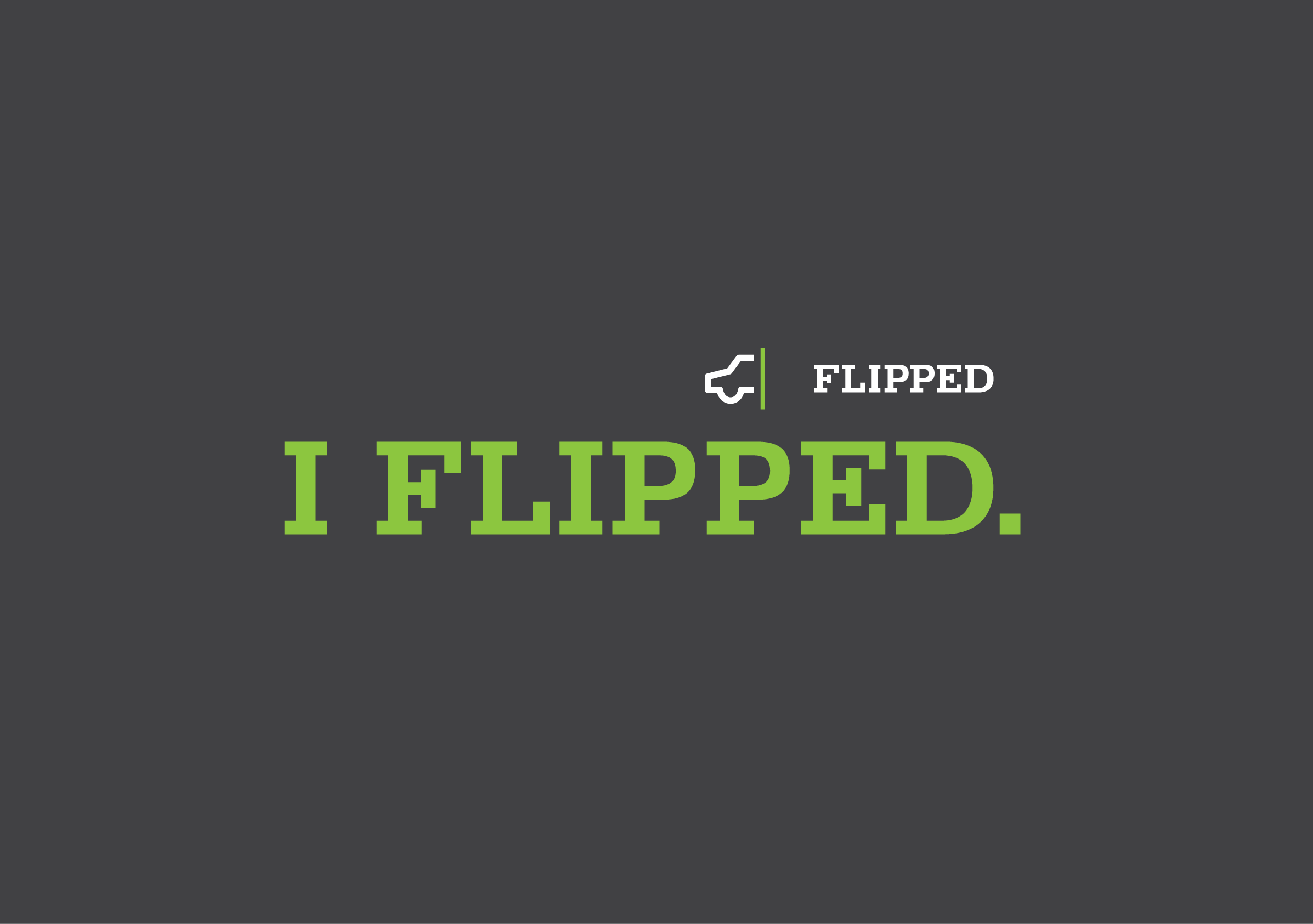 Headline for Flipped, an automobile sales company by Ottawa Graphic Designer idApostle