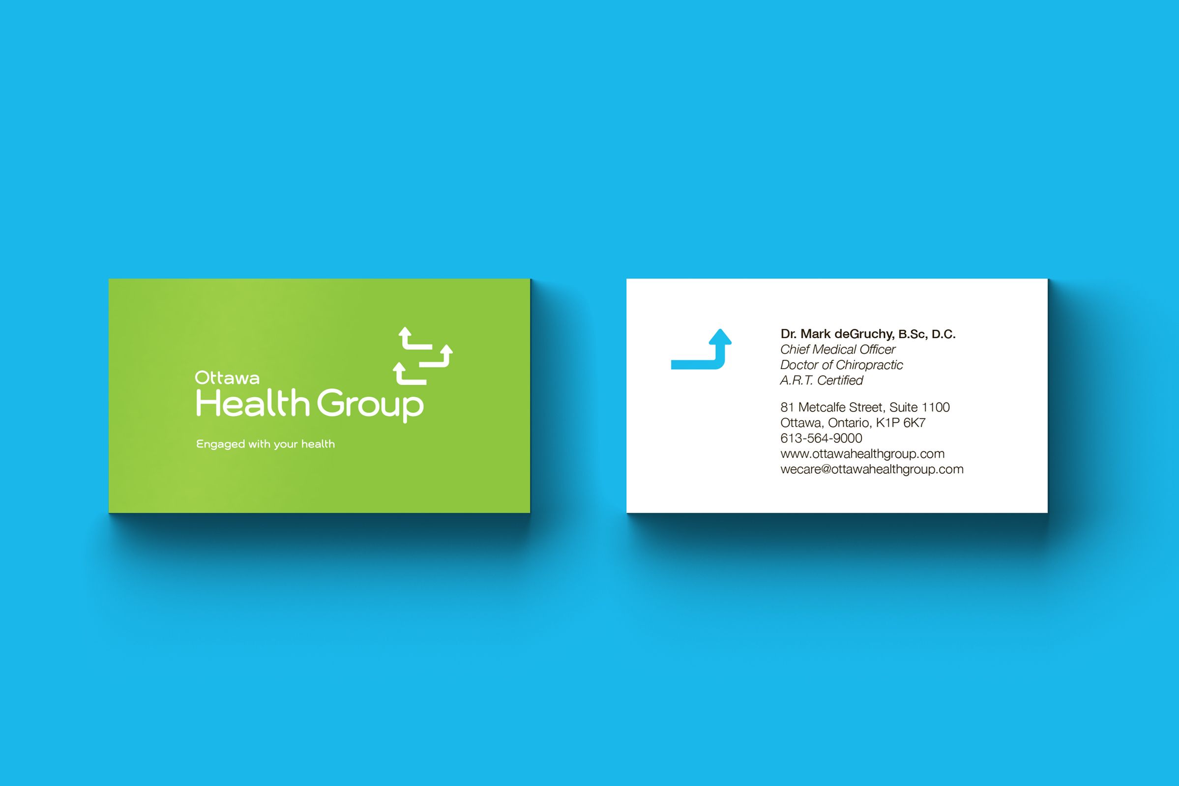 Business Card for Ottawa Health Group, a health care provider by Graphic Designer idApostle