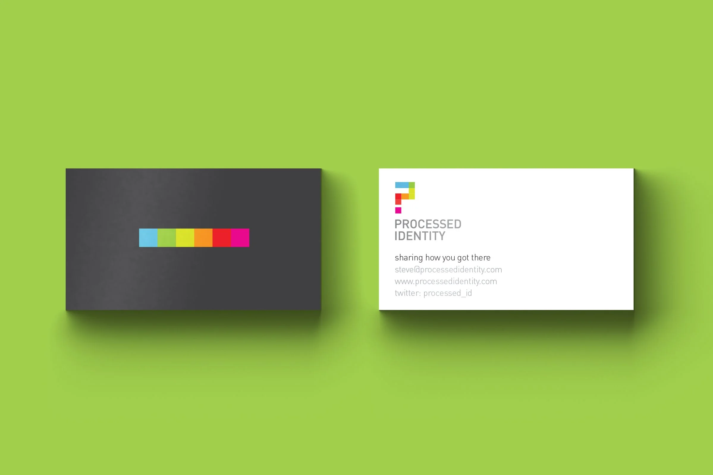 Business Cards for Processed Identity, Graphic Design Website by Ottawa Graphic Designer idApostle