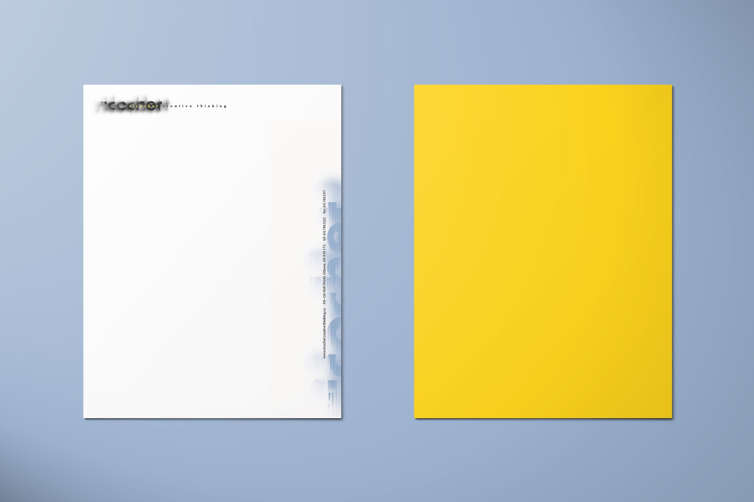 Ricochet Creative Thinking Letterhead by Ottawa Graphic Designer idApostle