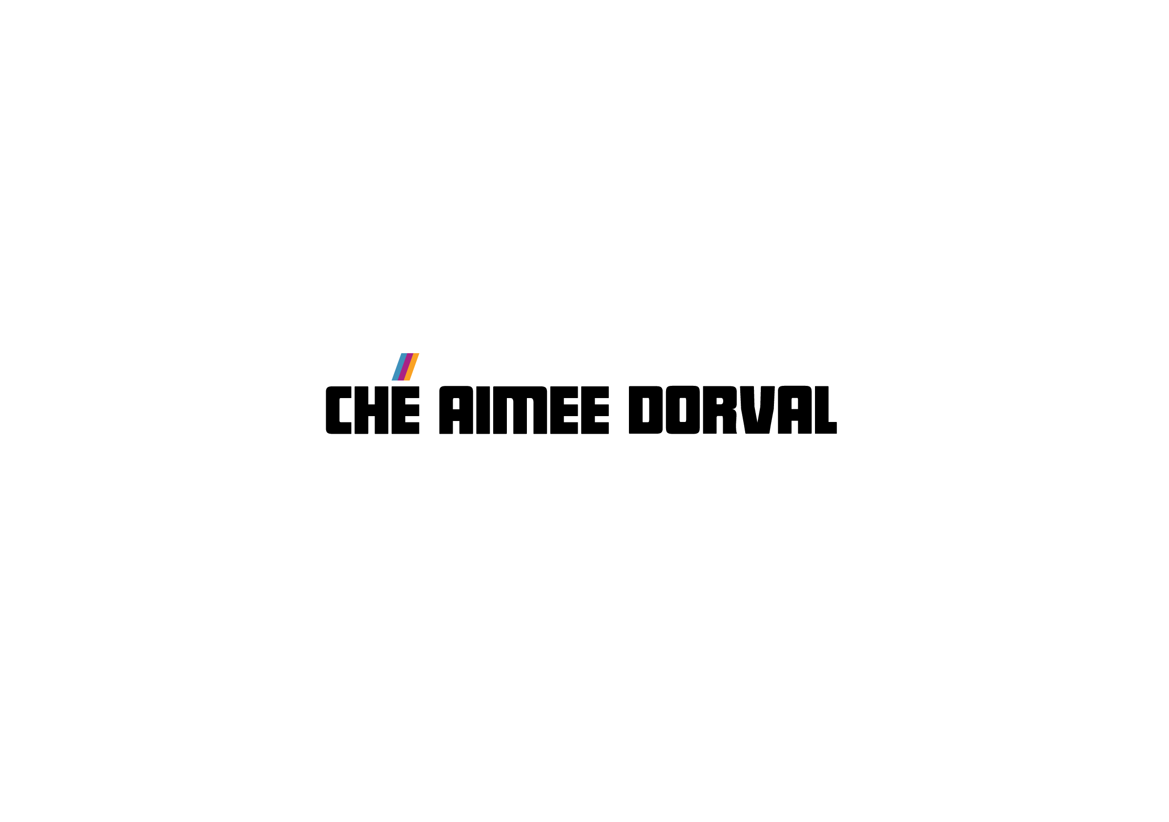 Logo wordmark horizontal version for Ché Aimee Dorval by Ottawa graphic designer idApostle
