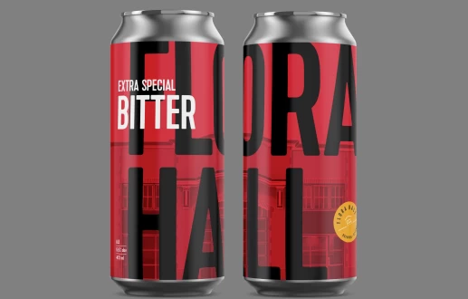 Flora Hall Brewery Beer Label Extra Special Bitter