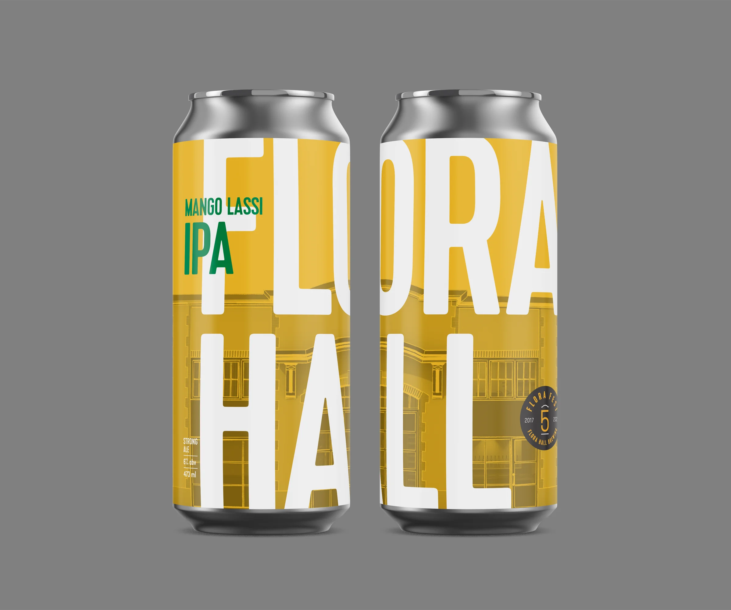 Flora Hall Brewery Beer Label Mango Lassi IPA